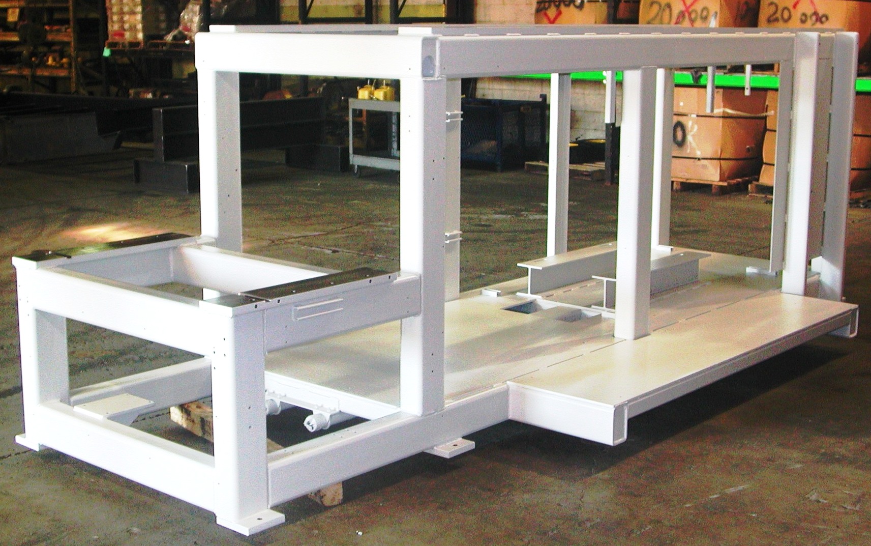 loading dock equipment machined bases and frames